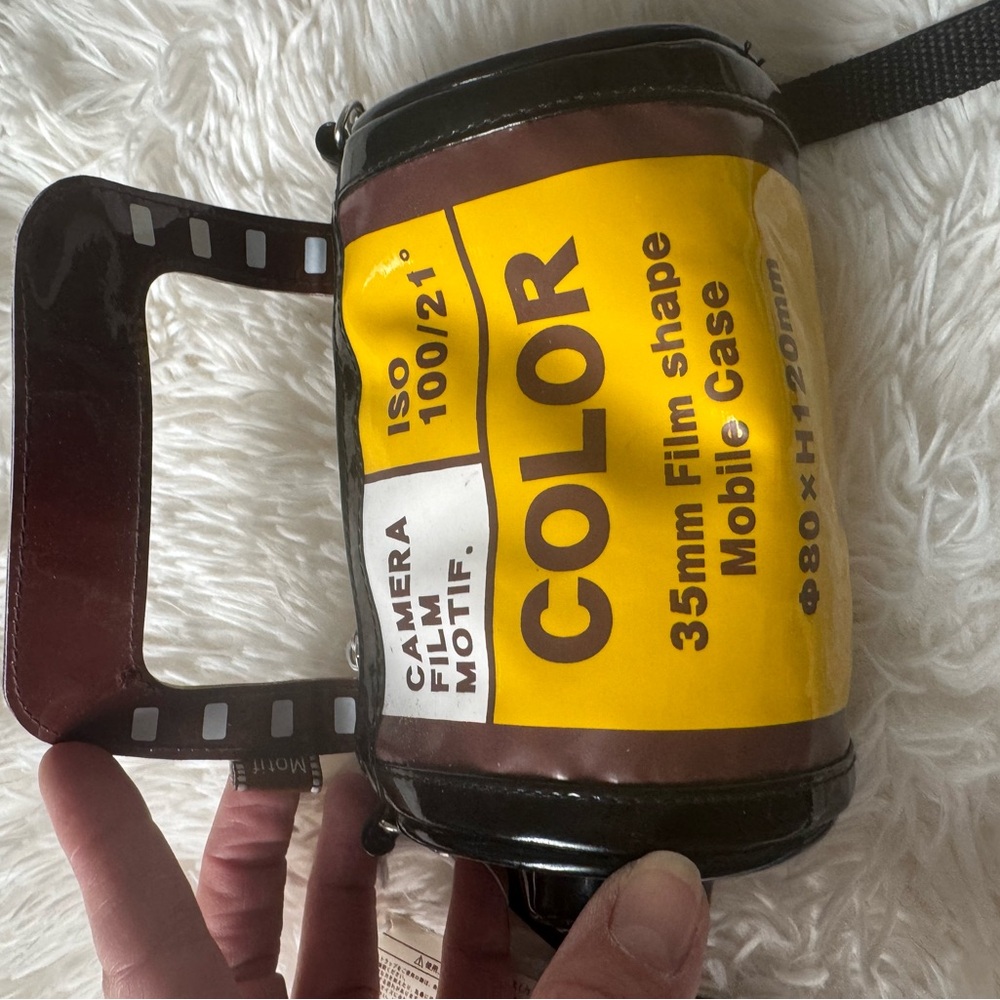 Yellow and Brown Camera Film Case